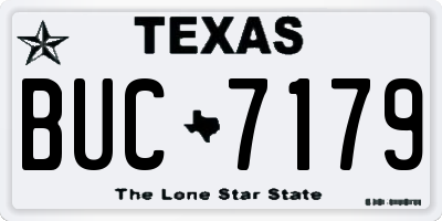 TX license plate BUC7179