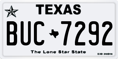 TX license plate BUC7292