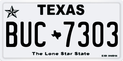 TX license plate BUC7303