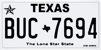 TX license plate BUC7694