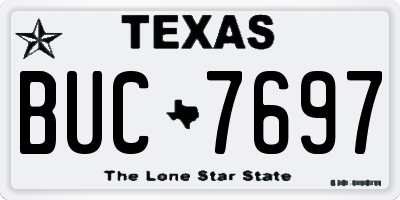 TX license plate BUC7697