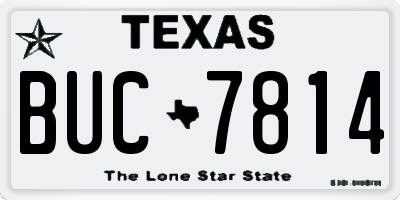 TX license plate BUC7814