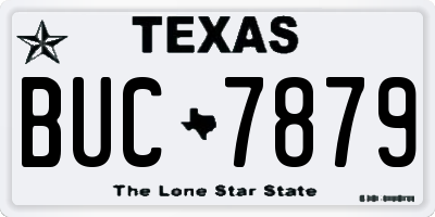 TX license plate BUC7879