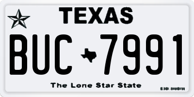 TX license plate BUC7991