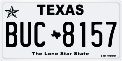 TX license plate BUC8157