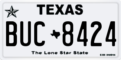 TX license plate BUC8424