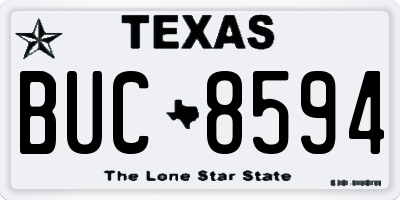 TX license plate BUC8594