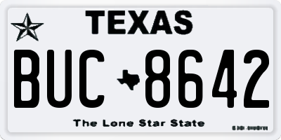 TX license plate BUC8642