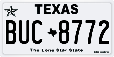 TX license plate BUC8772