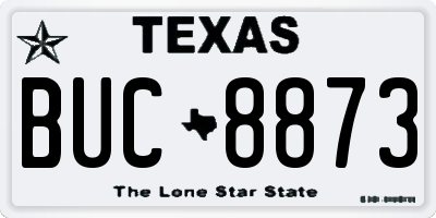 TX license plate BUC8873