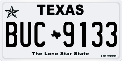 TX license plate BUC9133