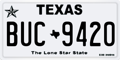 TX license plate BUC9420