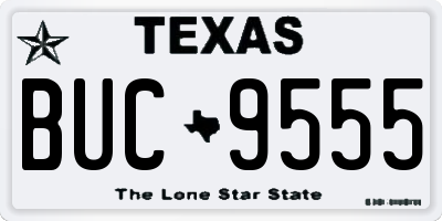 TX license plate BUC9555