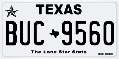 TX license plate BUC9560