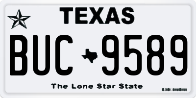 TX license plate BUC9589