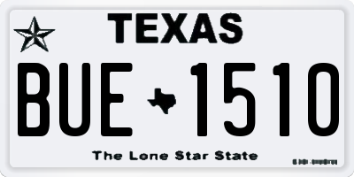 TX license plate BUE1510