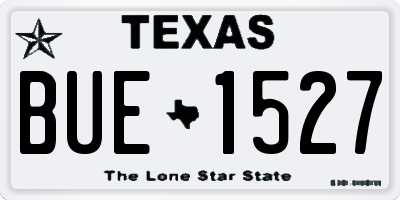 TX license plate BUE1527