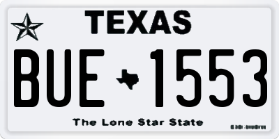 TX license plate BUE1553