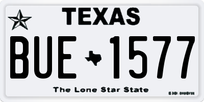 TX license plate BUE1577