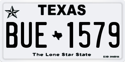 TX license plate BUE1579