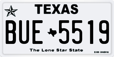 TX license plate BUE5519