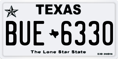 TX license plate BUE6330