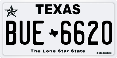 TX license plate BUE6620