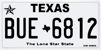 TX license plate BUE6812