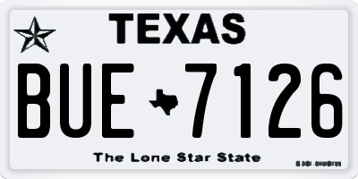 TX license plate BUE7126
