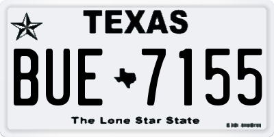 TX license plate BUE7155