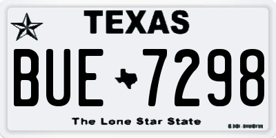 TX license plate BUE7298