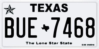 TX license plate BUE7468