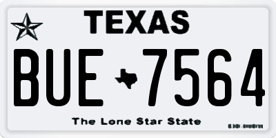 TX license plate BUE7564