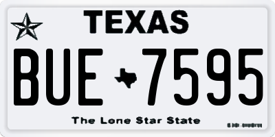 TX license plate BUE7595