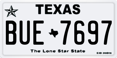 TX license plate BUE7697