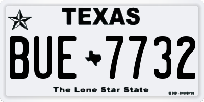 TX license plate BUE7732