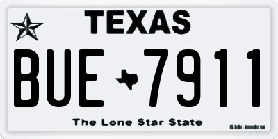TX license plate BUE7911