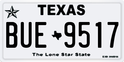 TX license plate BUE9517