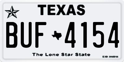 TX license plate BUF4154