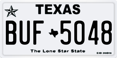 TX license plate BUF5048