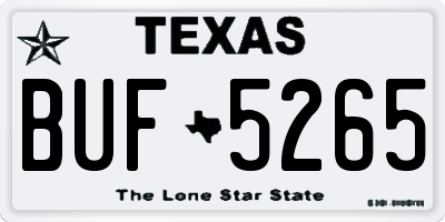TX license plate BUF5265