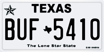 TX license plate BUF5410