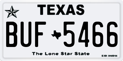 TX license plate BUF5466