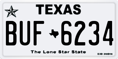 TX license plate BUF6234