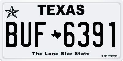 TX license plate BUF6391