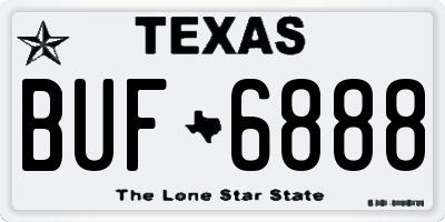 TX license plate BUF6888