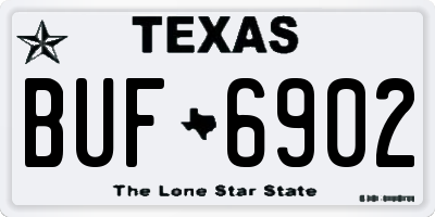 TX license plate BUF6902