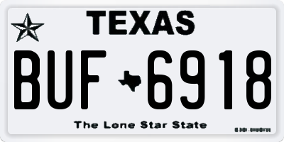 TX license plate BUF6918
