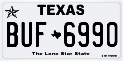 TX license plate BUF6990