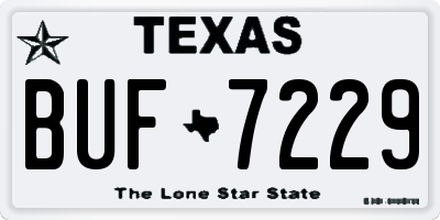 TX license plate BUF7229